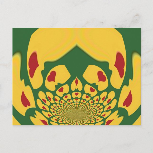 Carte Postale L'amour à Rasta Couleurs : Coeurs de reggae (Devant)