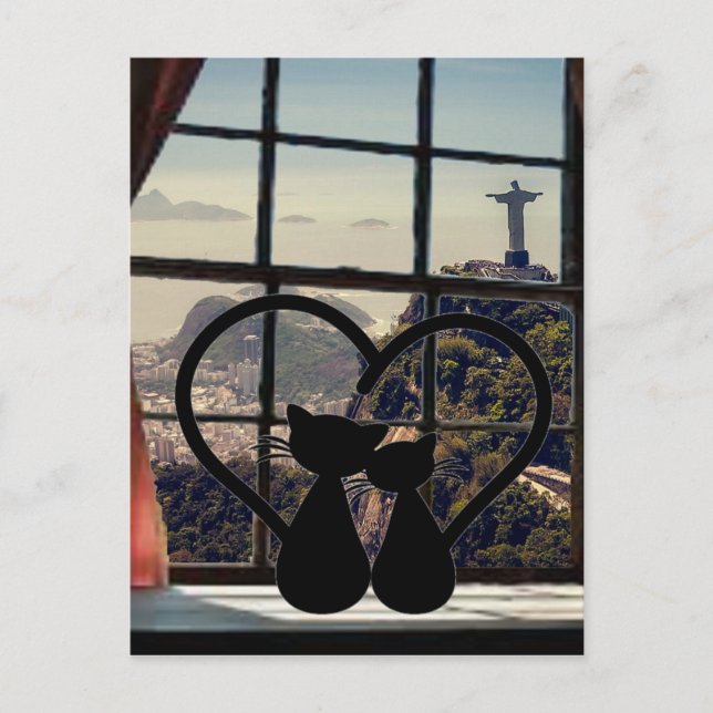 Carte Postale l'amour catsin à rio de janeiro (Devant)