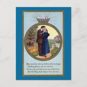 Carte Postale L'amour dans une bague Vintage romance