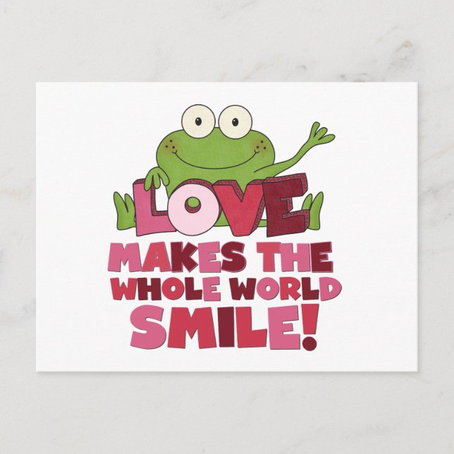 Carte Postale L'amour de la grenouille sourit (Devant)