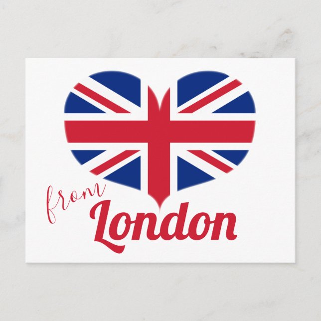 Carte Postale L'amour de Londres | Coeur en forme de pavillon du (Devant)