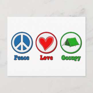 Carte Postale L'amour de paix occupent