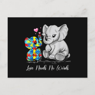 Carte Postale L'Amour De sensibilisation sur l'autisme N'A Pas B