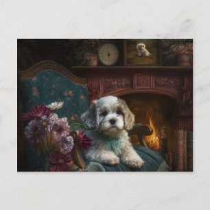 Carte Postale L'amour des chiots