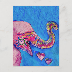 Carte Postale L'amour des éléphants