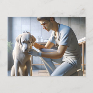 Carte Postale L'amour du chien