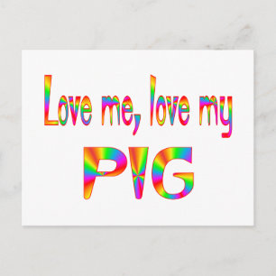 Carte Postale L'amour du porc