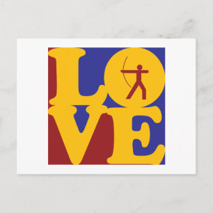 Carte Postale L'amour du tir à l'arc