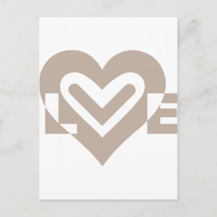 Carte Postale L'amour en gris