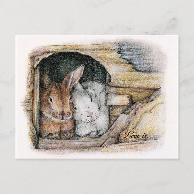 Carte Postale L'amour est... (Devant)