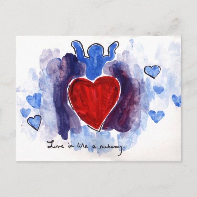 Carte Postale l'amour est comme un métro (Devant)