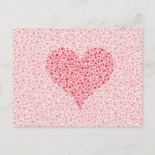 Carte Postale L'amour est couleur Aveugle Coeur Silhouette