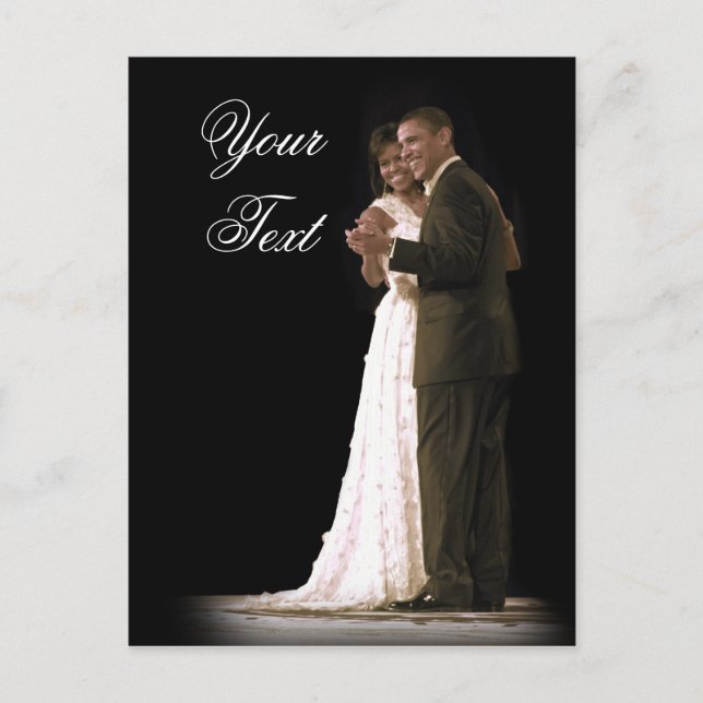 Carte Postale L'amour est dans l'air, Le premier couple dansant (Devant)