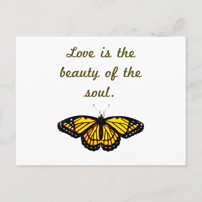 Carte Postale L'Amour Est La Beauté De L'Âme (Devant)