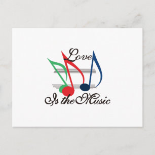 Carte Postale L'amour est la musique