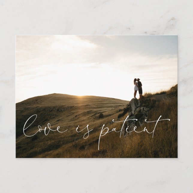 Carte Postale L'amour est le patient reporté Mariage changer car (Devant)