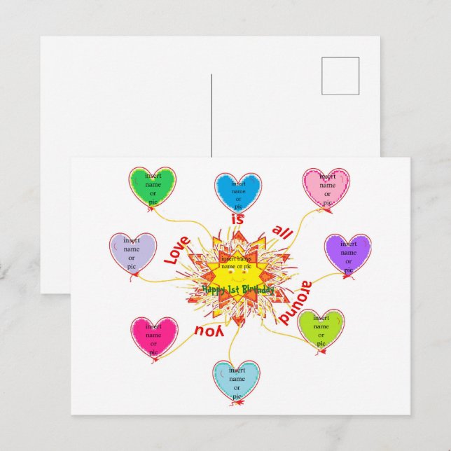 Carte Postale L'amour est tout autour de vous (Devant / Derrière)