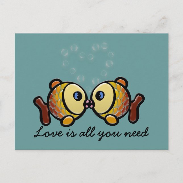 Carte Postale l'amour est tout ce dont vous avez besoin (Devant)