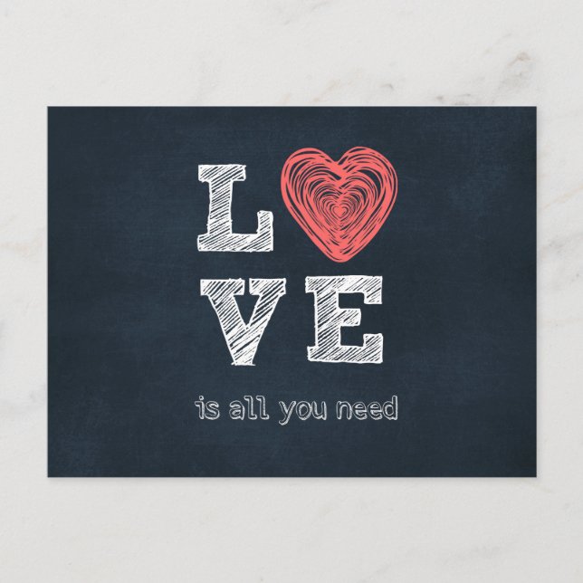 Carte Postale L'amour est tout ce dont vous avez besoin Citer (Devant)
