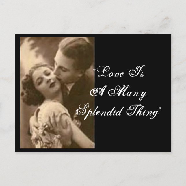 Carte Postale "L'Amour Est Une Chose Splendide" (Devant)