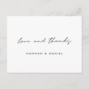 Carte Postale L'amour et les remerciements Un simple Merci Maria
