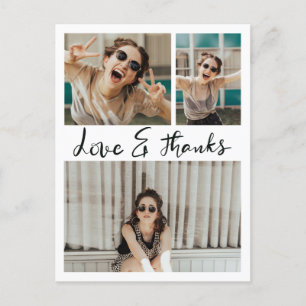 Carte Postale L'Amour Et Merci Mis À La Main Trois Photos De Dip