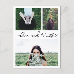 Carte Postale L'Amour Et Merci Mis À La Main Trois Photos De Dip