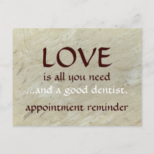 Carte Postale L'Amour Et Un Bon Dentiste