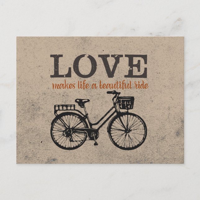 Carte Postale L'amour fait de la vie une belle balade (Devant)