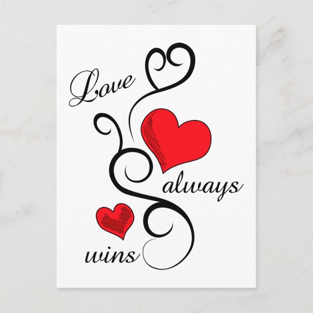 Carte Postale L'amour gagne toujours (Devant)