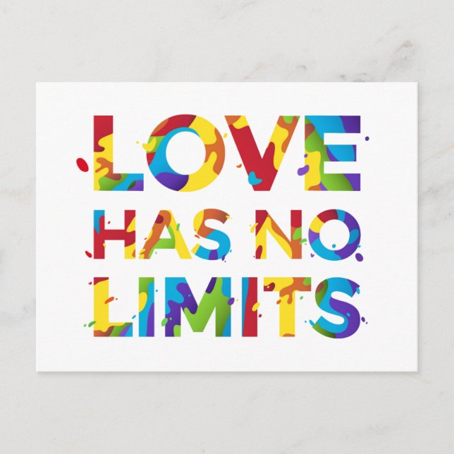 Carte Postale L'amour n'a pas de limites (Devant)
