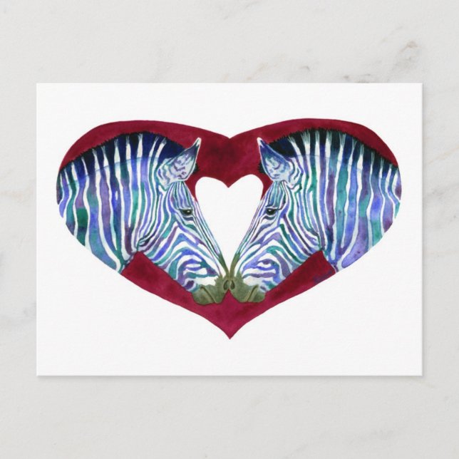 Carte postale "L'amour n'est pas noir et blanc" (Devant)