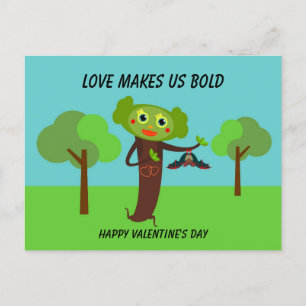 Carte Postale L'amour nous rend audacieux les fêtes de Saint Val
