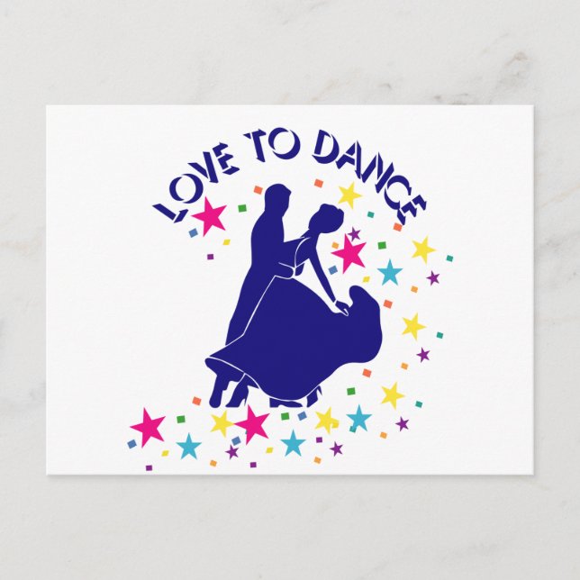 Carte Postale L'amour pour la danse (Devant)