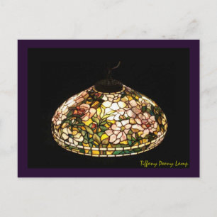 Carte Postale Lampe de pivoine Tiffany Art américain
