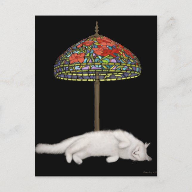 Carte postale Lampe solaire Chat en Verre (Devant)