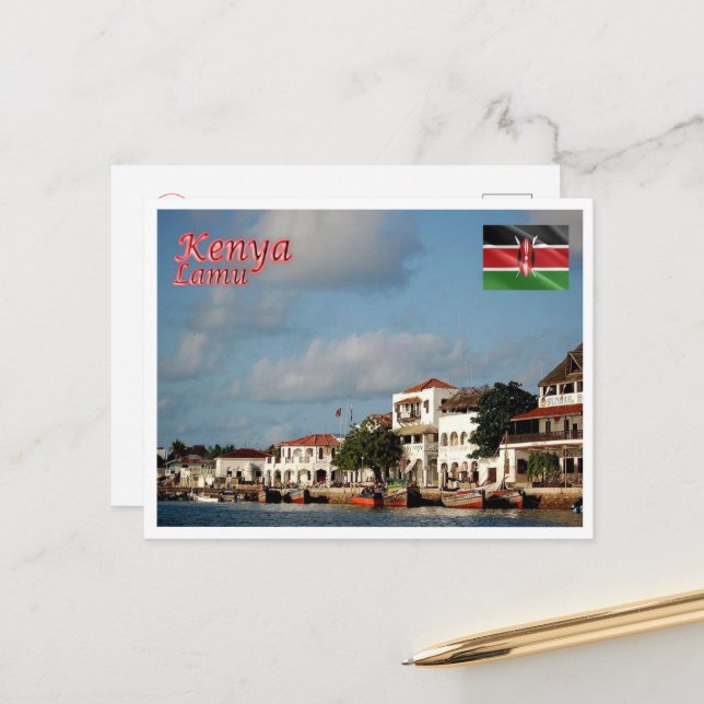 Carte Postale Lamu - Kenya - Panorama - (Devant/Arrière en situation)