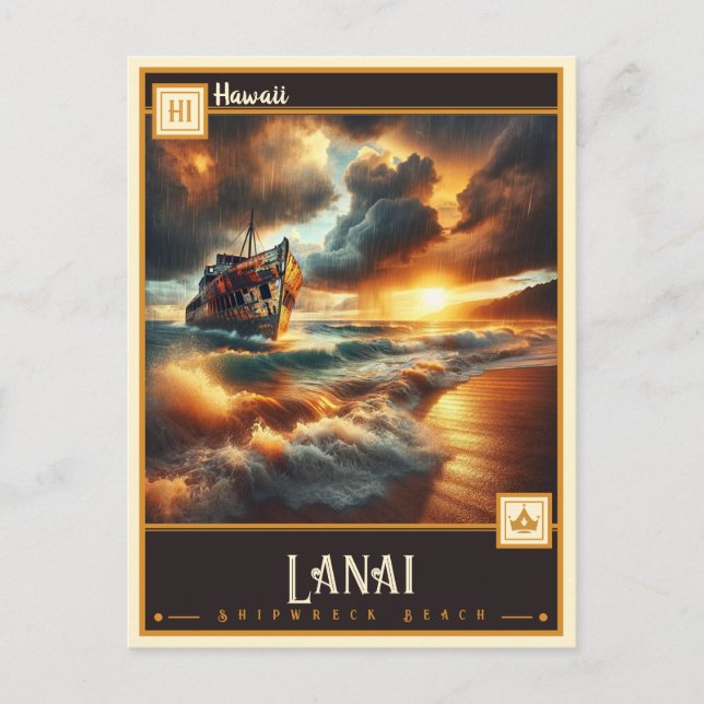 Carte Postale Lanai, Hawaii | VINTAGE (Devant)