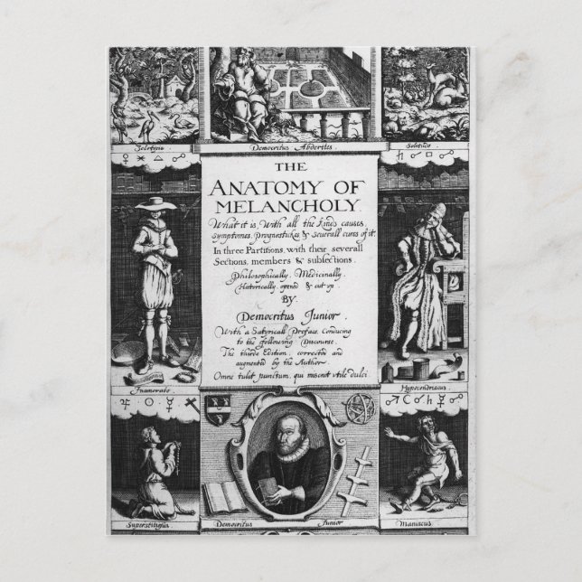 Carte Postale L'anatomie de la mélancolie (Devant)