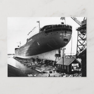 Carte Postale Lancement du Edmund Fitzgerald 6-8-1958 (#1)