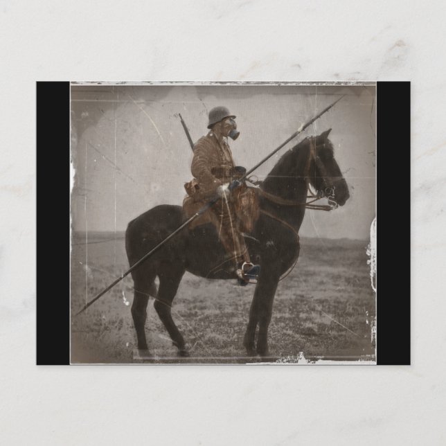Carte Postale Lancer allemand à cheval (Devant)