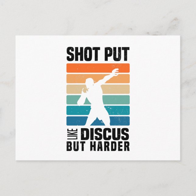 Carte Postale Lancer de poids Sports | Cadeaux drôles de dictons (Devant)