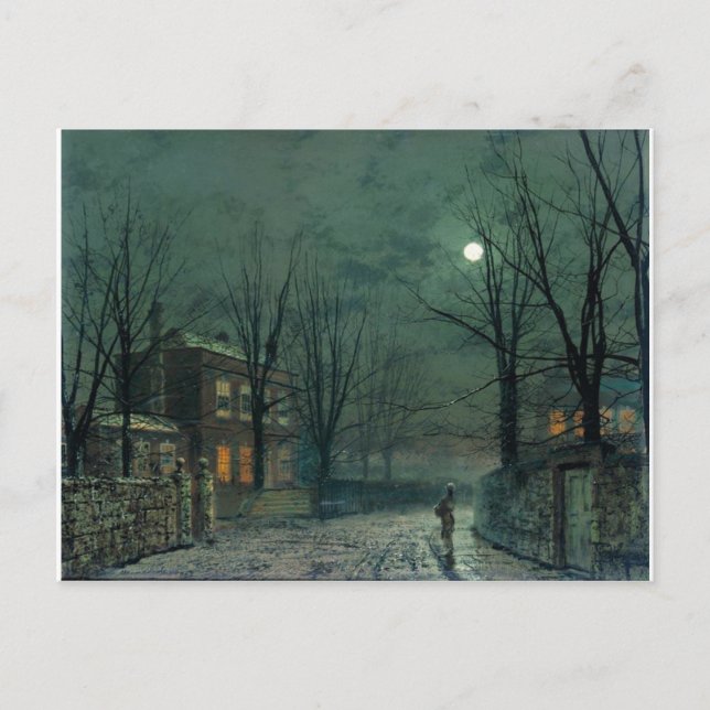 Carte Postale L'Ancien Hall Sous Le Lune John Atkinson Grimsha (Devant)
