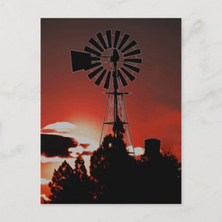 Carte Postale L'ancien moulin au coucher du soleil