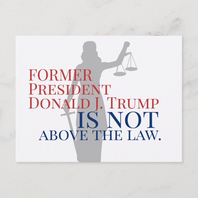 Carte Postale L'ancien président Trump n'est pas au-dessus de la (Devant)