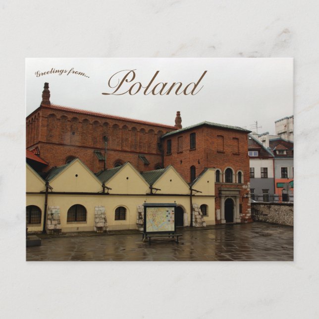 Carte Postale L'ancienne synagogue Kazimierz District de Kraków  (Devant)