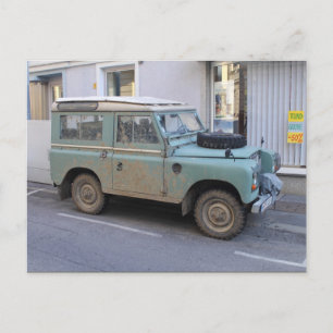 Carte Postale Land Rover vert