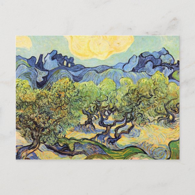 Carte Postale Landscape with olive Trees by Vincent van Gogh (Devant)