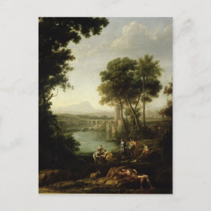 Carte Postale Landscape with the Finding of Moses