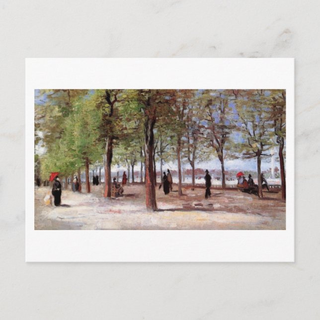 Carte Postale Lane au Jardin du Luxembourg, Vincent van Gogh (Devant)